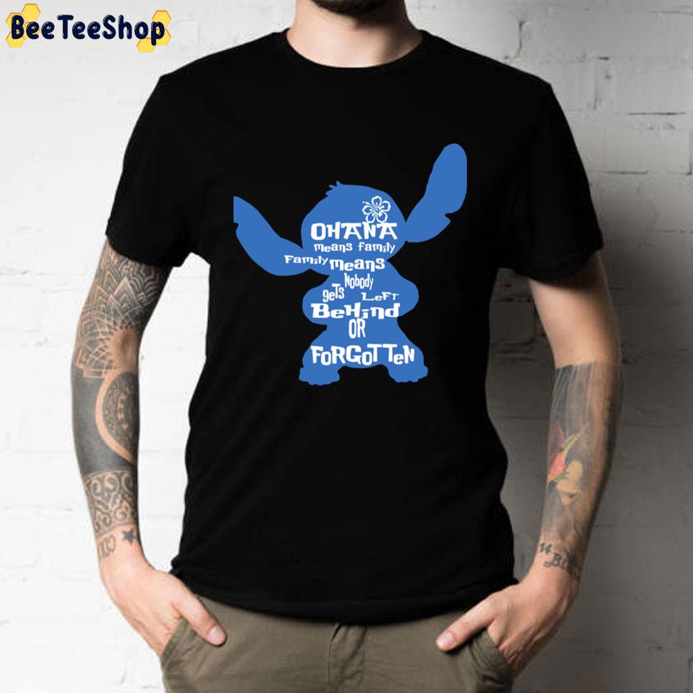 Stitch Ohana Means Family Art Text Unisex T-Shirt Stitch Ohana Means Family Art Text Unisex T-Shirt