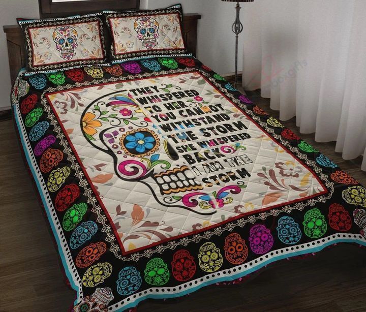 Sugar Skull Quote Bedding Set Sugar Skull Quote Bedding Set