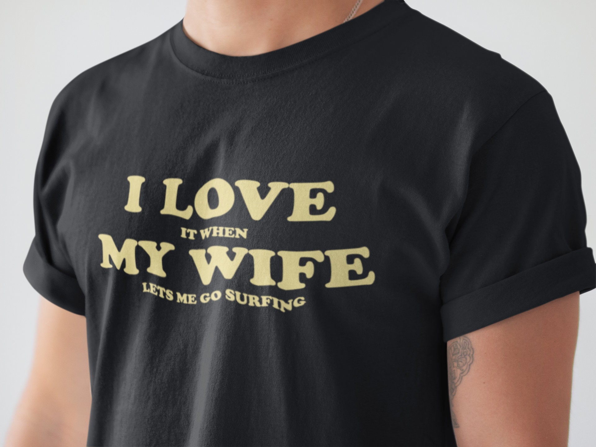 Surfing Love Wife And Surfing Unisex T-Shirt Surfing Love Wife And Surfing Unisex T-Shirt
