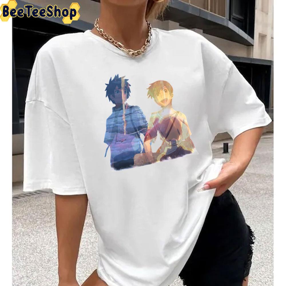 Taki And Hodaka Weathering With You Unisex T-Shirt Taki And Hodaka Weathering With You Unisex T-Shirt