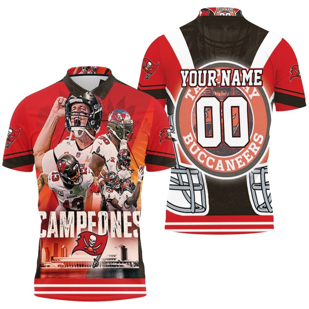 Tampa Bay Buccaneers 2021 Super Bowl Champions Campeones Personalized Polo Shirt All Over Print Shirt 3d T-shirt Tampa Bay Buccaneers 2021 Super Bowl Champions Campeones Personalized Polo Shirt All Over Print Shirt 3d T-shirt