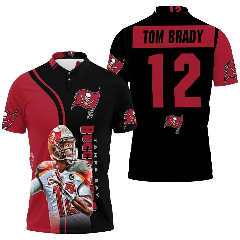 Tampa Bay Buccaneers Tom Brady 12 Legend Printed 3d Polo Shirt Jersey All Over Print Shirt 3d T-shirt Tampa Bay Buccaneers Tom Brady 12 Legend Printed 3d Polo Shirt Jersey All Over Print Shirt 3d T-shirt