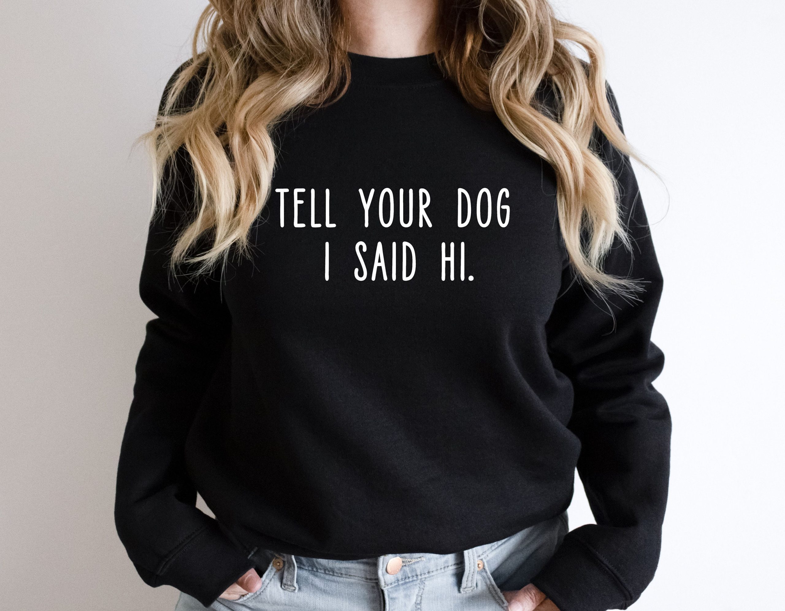 Tell Your Dog I Said Hi Dog Lover Unisex Sweatshirt Tell Your Dog I Said Hi Dog Lover Unisex Sweatshirt