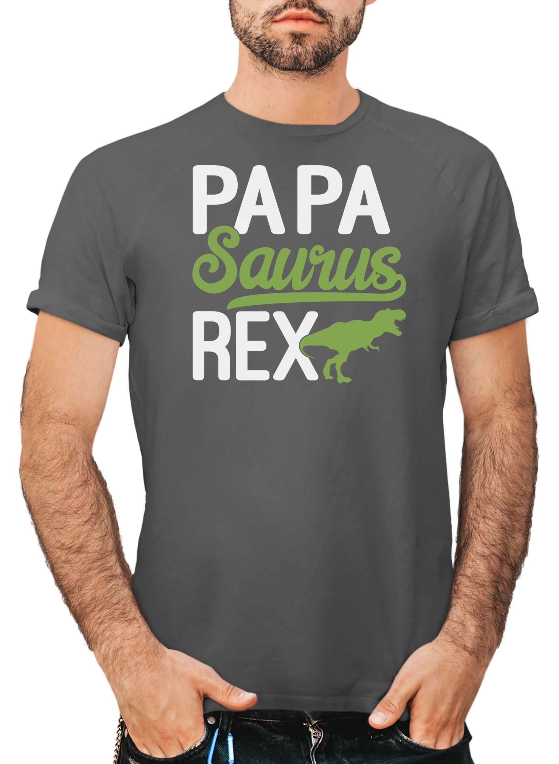 Text Papasaurus T-Rex Dino Fun Dads Present-1 Father's Day Unisex Shirt Text Papasaurus T-Rex Dino Fun Dads Present-1 Father's Day Unisex Shirt