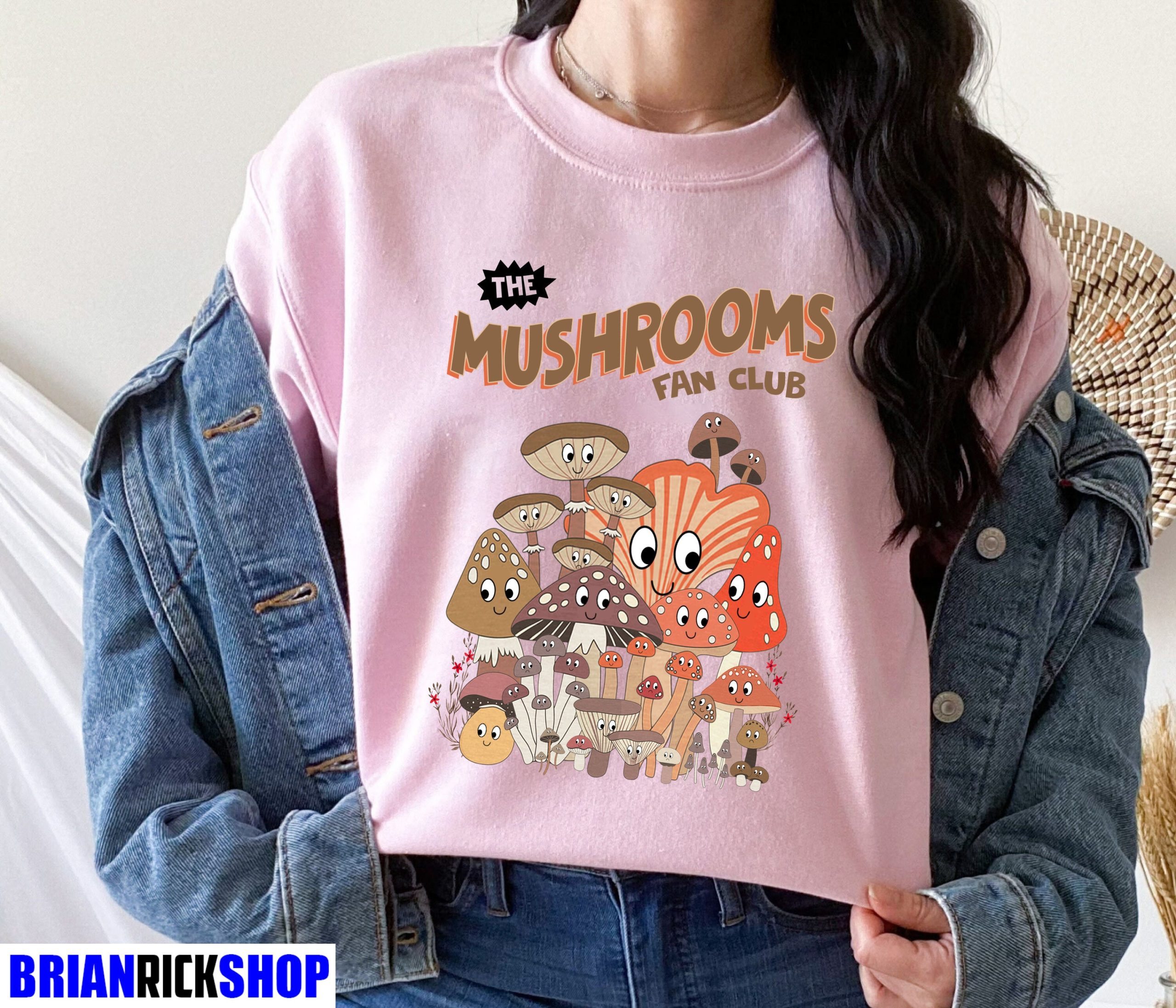 The Mushroom Fan Club Vintage Mushroom Unisex Sweatshirt The Mushroom Fan Club Vintage Mushroom Unisex Sweatshirt