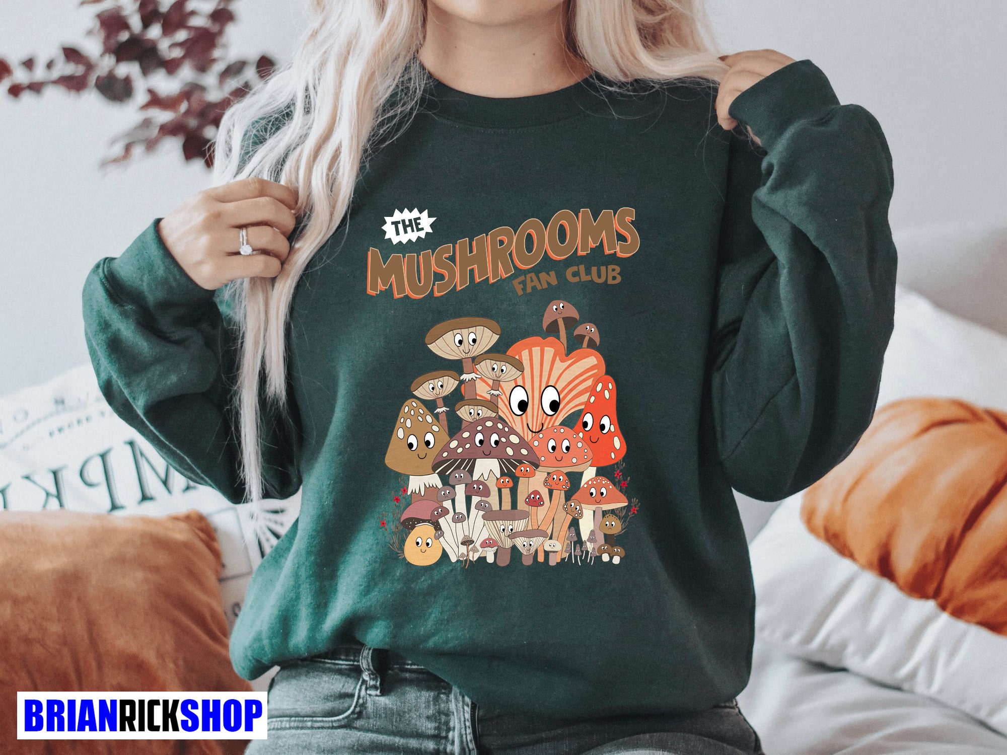 The Mushroom Fan Club Vintage Mushroom Unisex Sweatshirt The Mushroom Fan Club Vintage Mushroom Unisex Sweatshirt