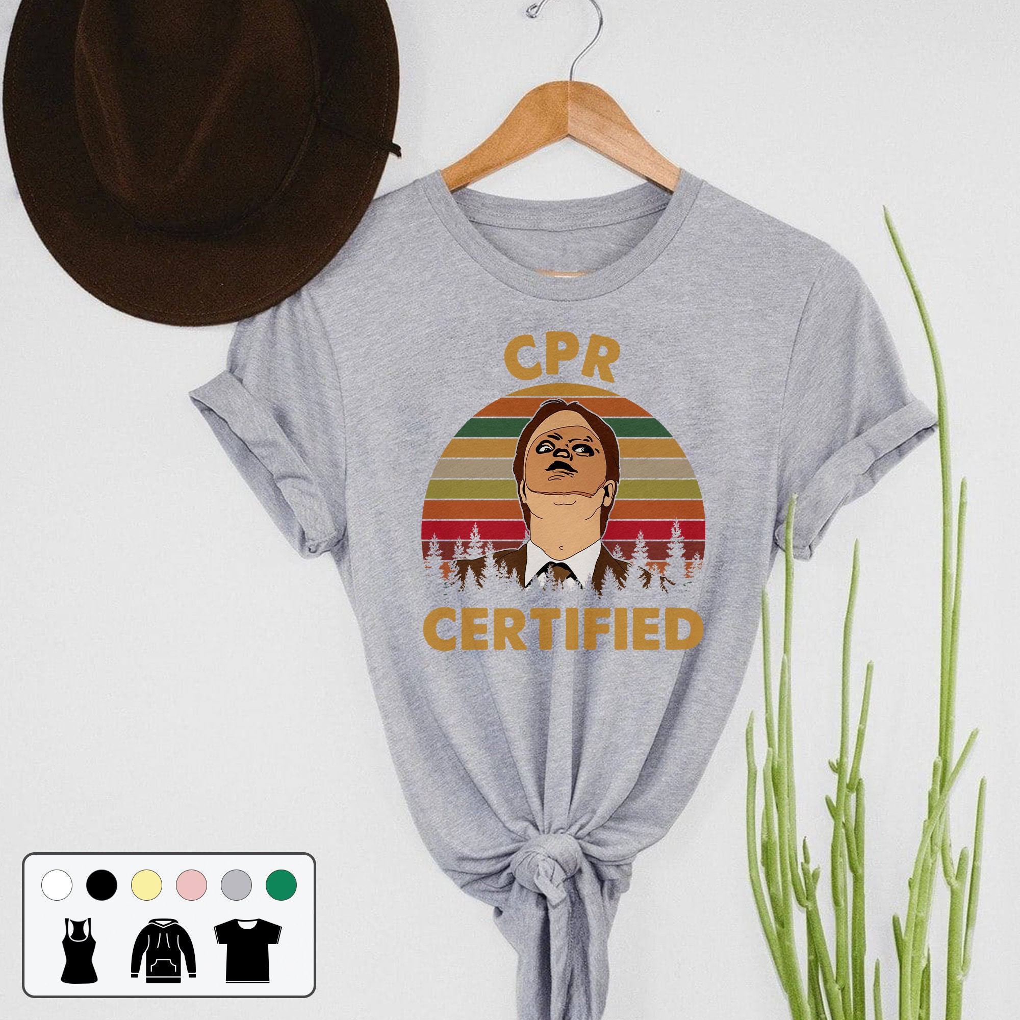 The Office Cpr Certified Dwight Dummy Mask Vintage Retro Unisex T-Shirt The Office Cpr Certified Dwight Dummy Mask Vintage Retro Unisex T-Shirt