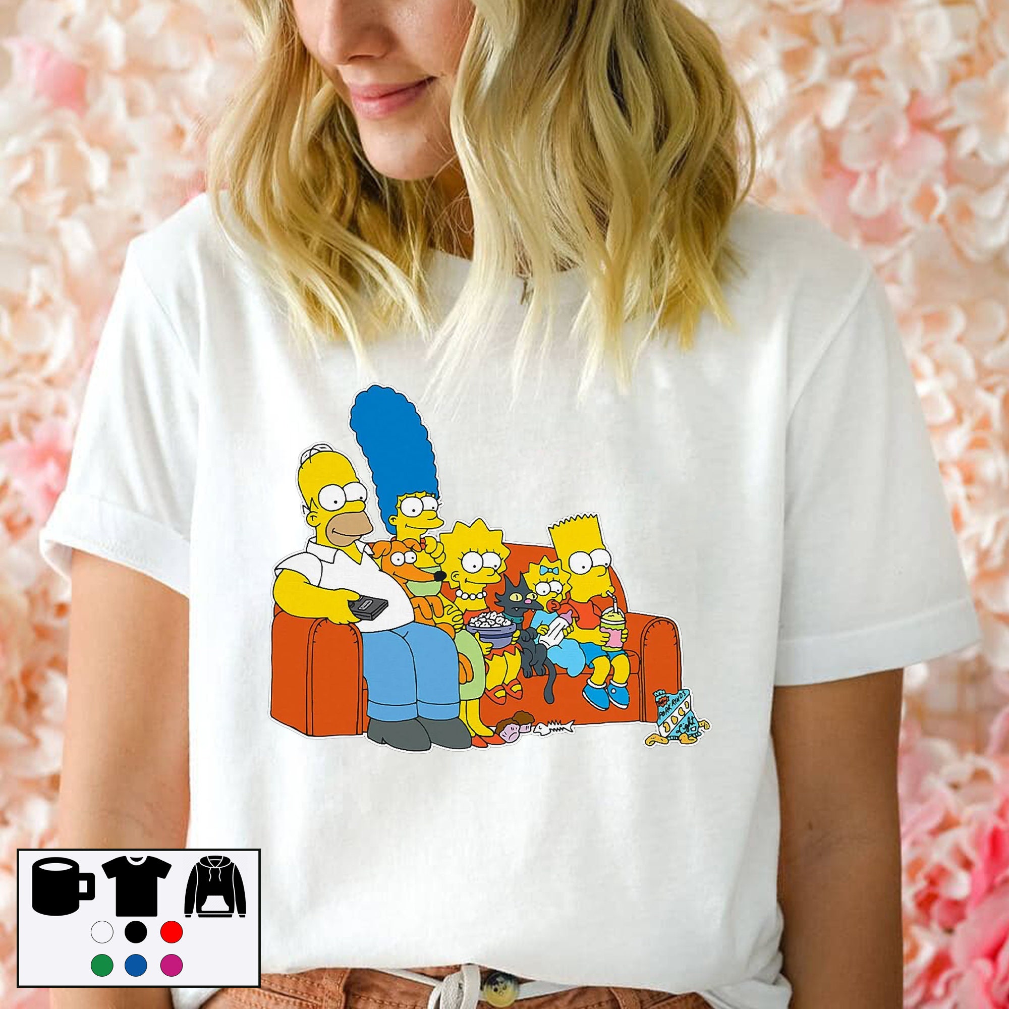 The Simpson Bart Homer Simpson On Couch The Funny Family Unisex T-Shirt The Simpson Bart Homer Simpson On Couch The Funny Family Unisex T-Shirt