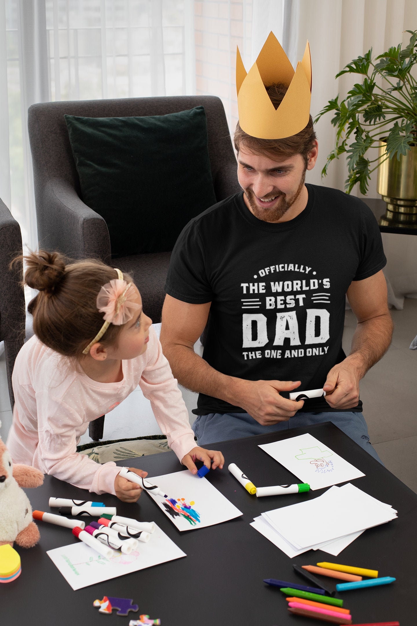 The Worlds Best Dad Father's Day Unisex T-Shirt The Worlds Best Dad Father's Day Unisex T-Shirt