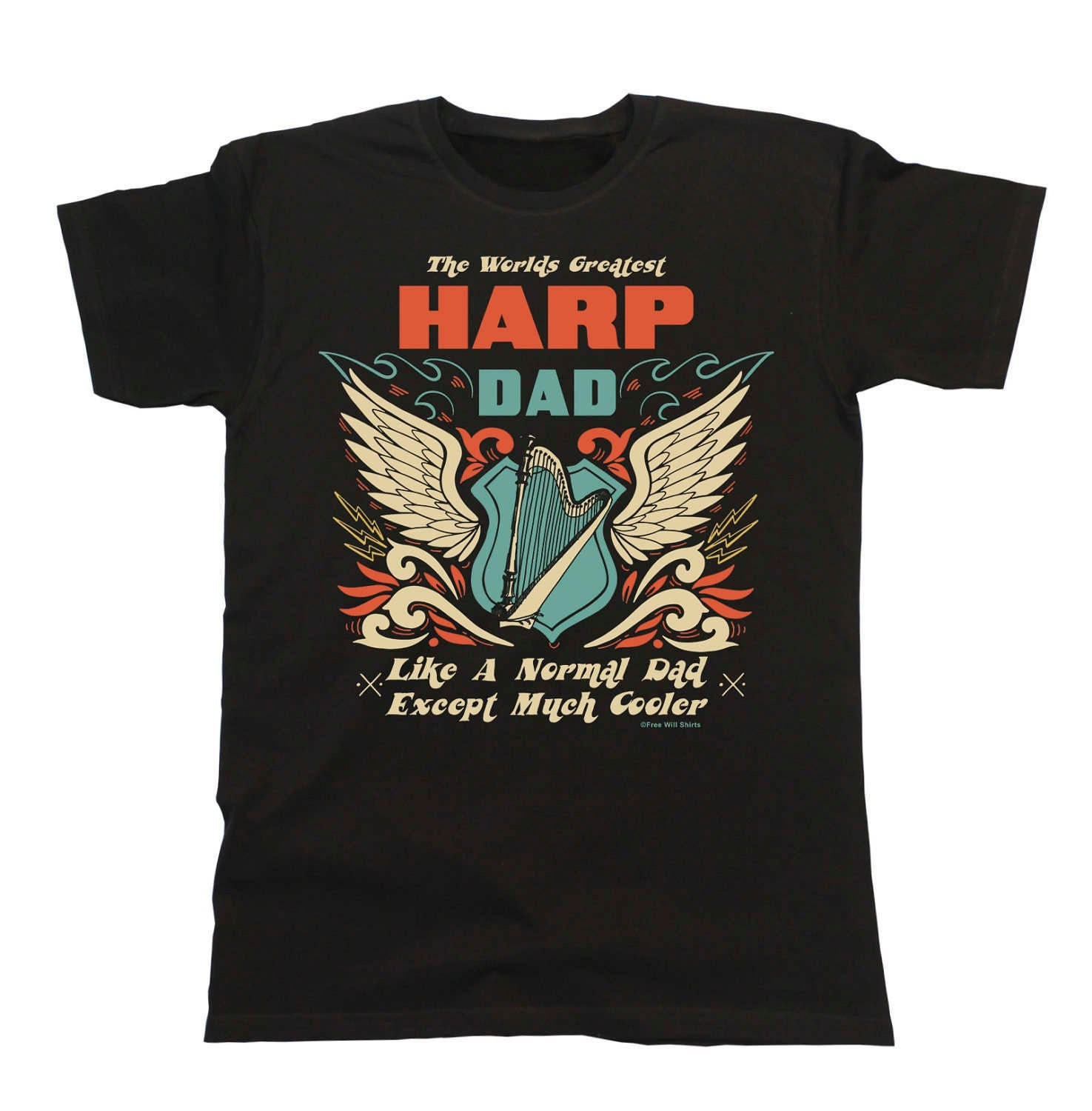 The Worlds Greatest Harp Dad Father's Day Unisex T-Shirt The Worlds Greatest Harp Dad Father's Day Unisex T-Shirt