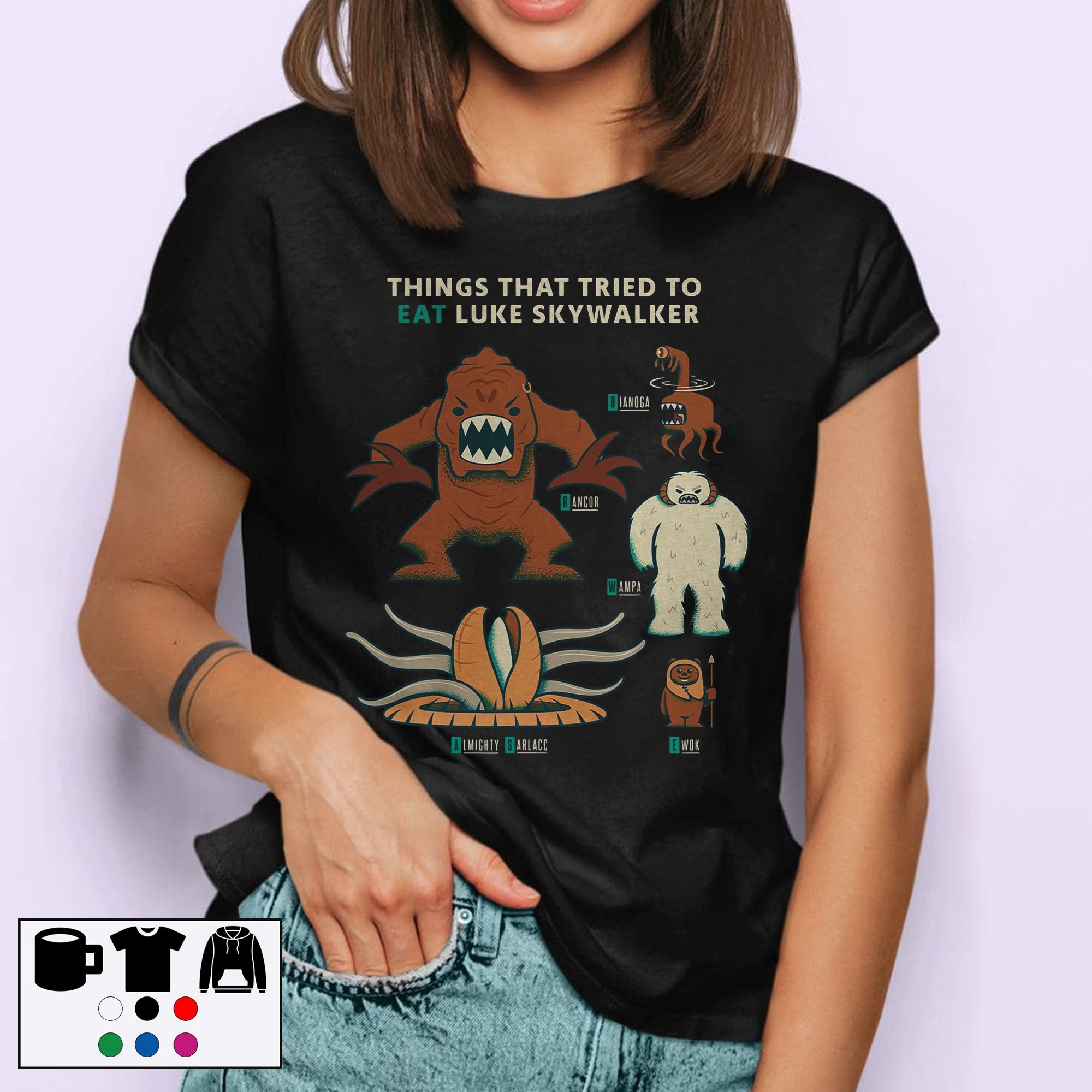 Things That Tried To Eat Luke Skywalker Funny Unisex T-Shirt Things That Tried To Eat Luke Skywalker Funny Unisex T-Shirt