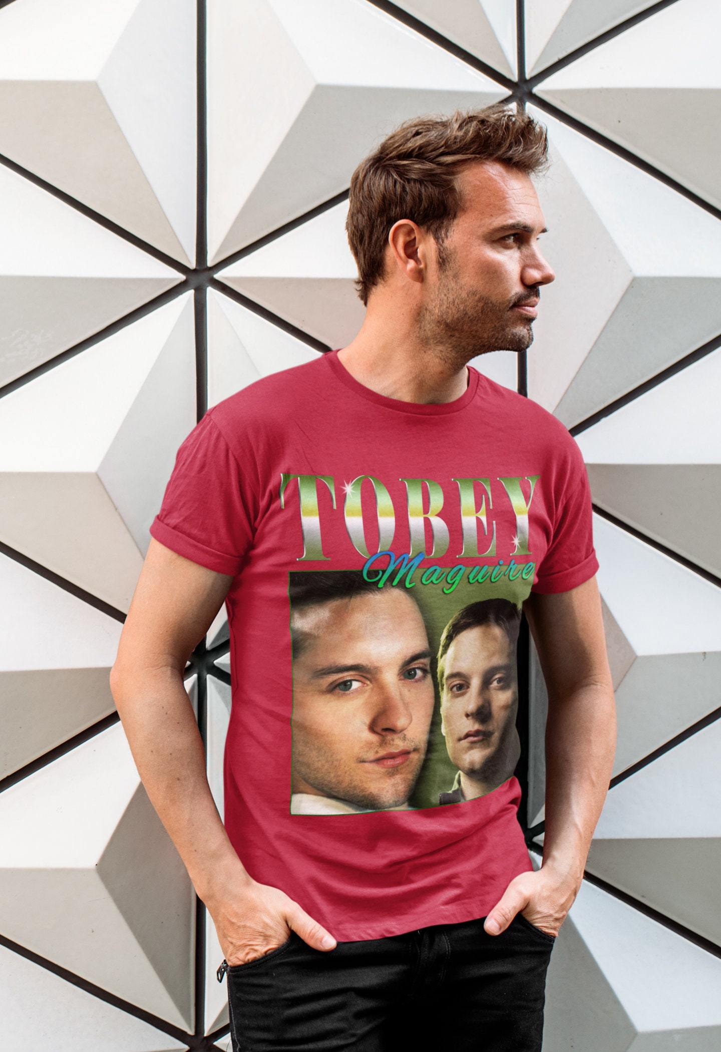 Tobey Maguire Shirt Homage Vintage Retro Unisex T-Shirt Tobey Maguire Shirt Homage Vintage Retro Unisex T-Shirt