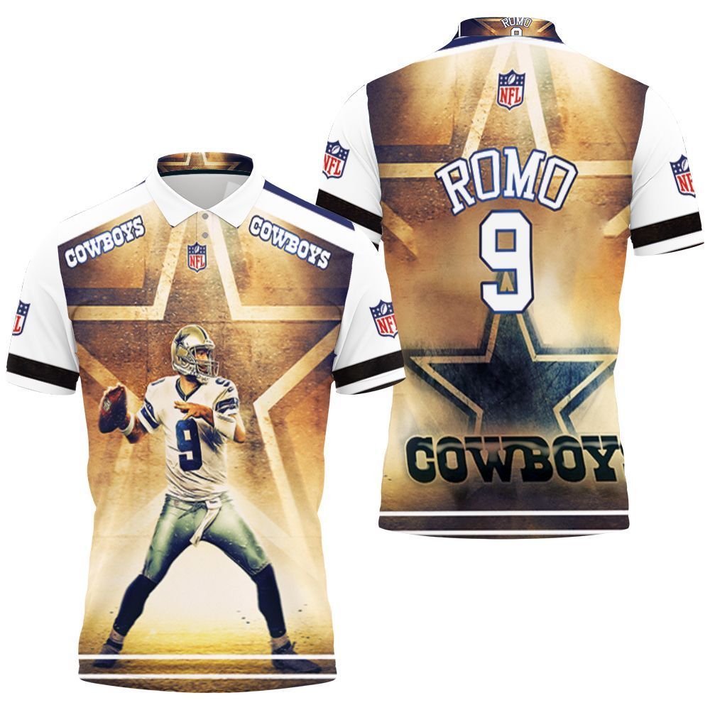 Tony Romo 9 Dallas Cowboys 3d Polo Shirt Jersey All Over Print Shirt 3d T-shirt Tony Romo 9 Dallas Cowboys 3d Polo Shirt Jersey All Over Print Shirt 3d T-shirt