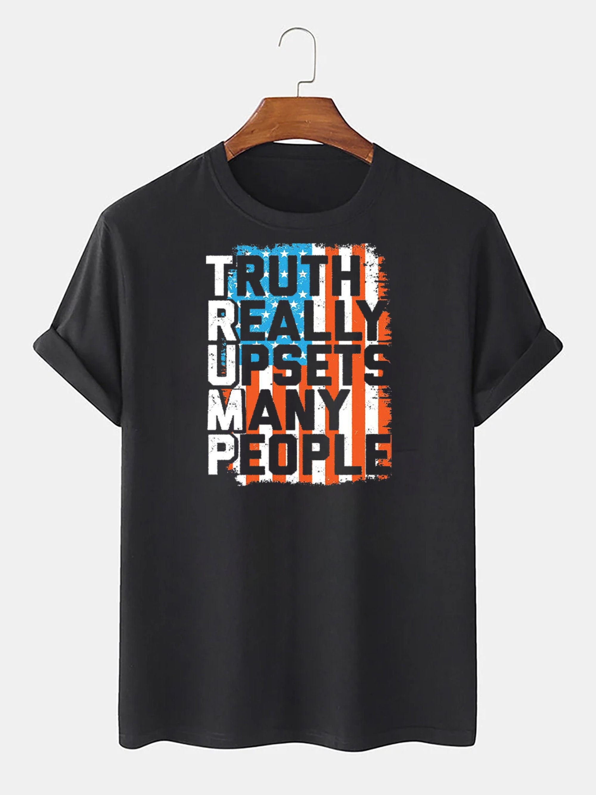 Trump Truth Really Upsets Many People American Flag Unisex T-Shirt