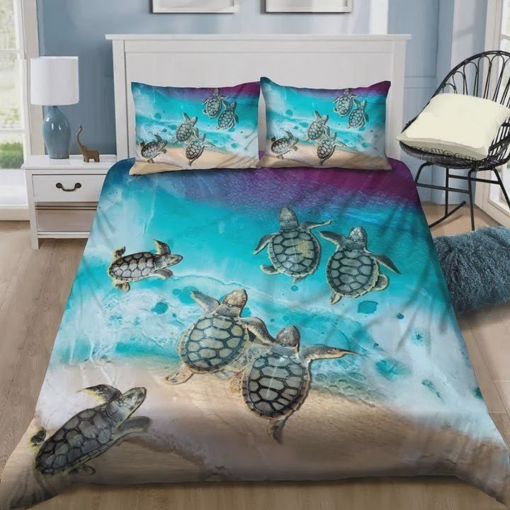 Turtle Back To The Sea Cotton Bedding Sets Turtle Back To The Sea Cotton Bedding Sets