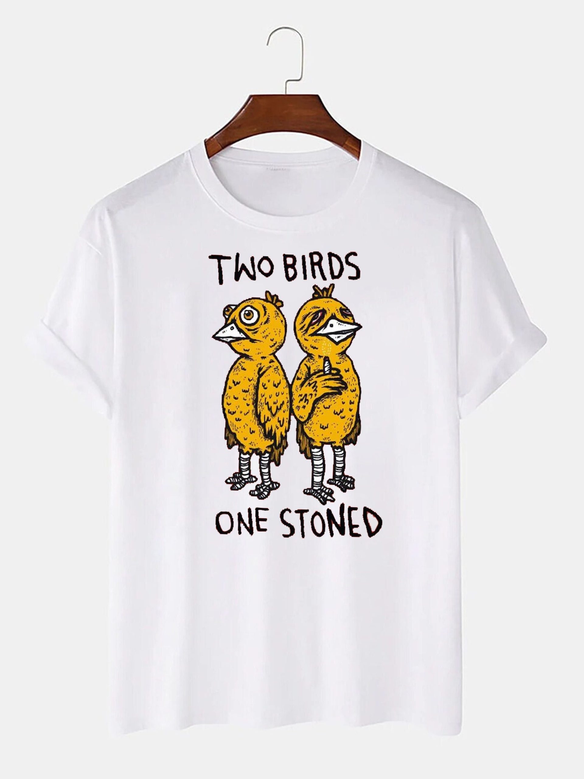Two Birds One Stoned Weed Unisex T-Shirt Two Birds One Stoned Weed Unisex T-Shirt