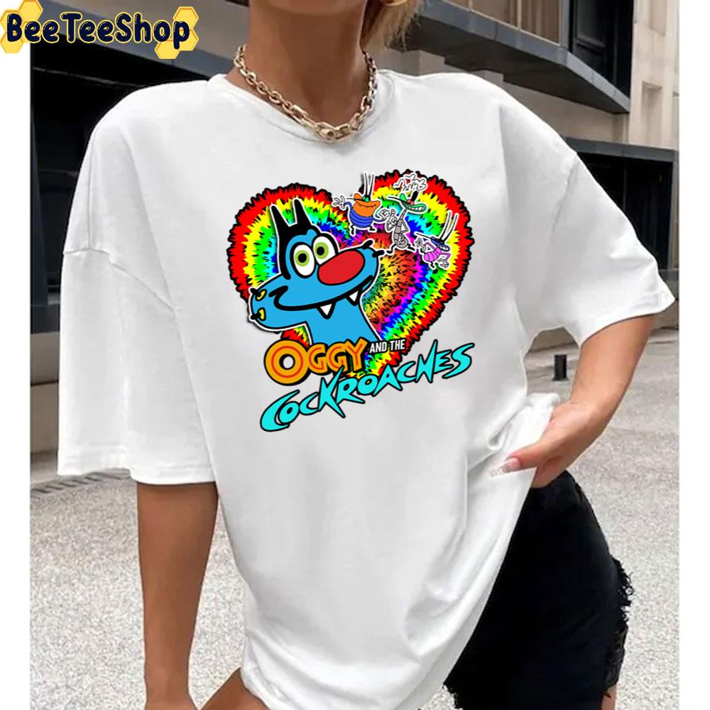 Tye Die Heart Oggy And The Cockroaches 3 Unisex T-Shirt Tye Die Heart Oggy And The Cockroaches 3 Unisex T-Shirt