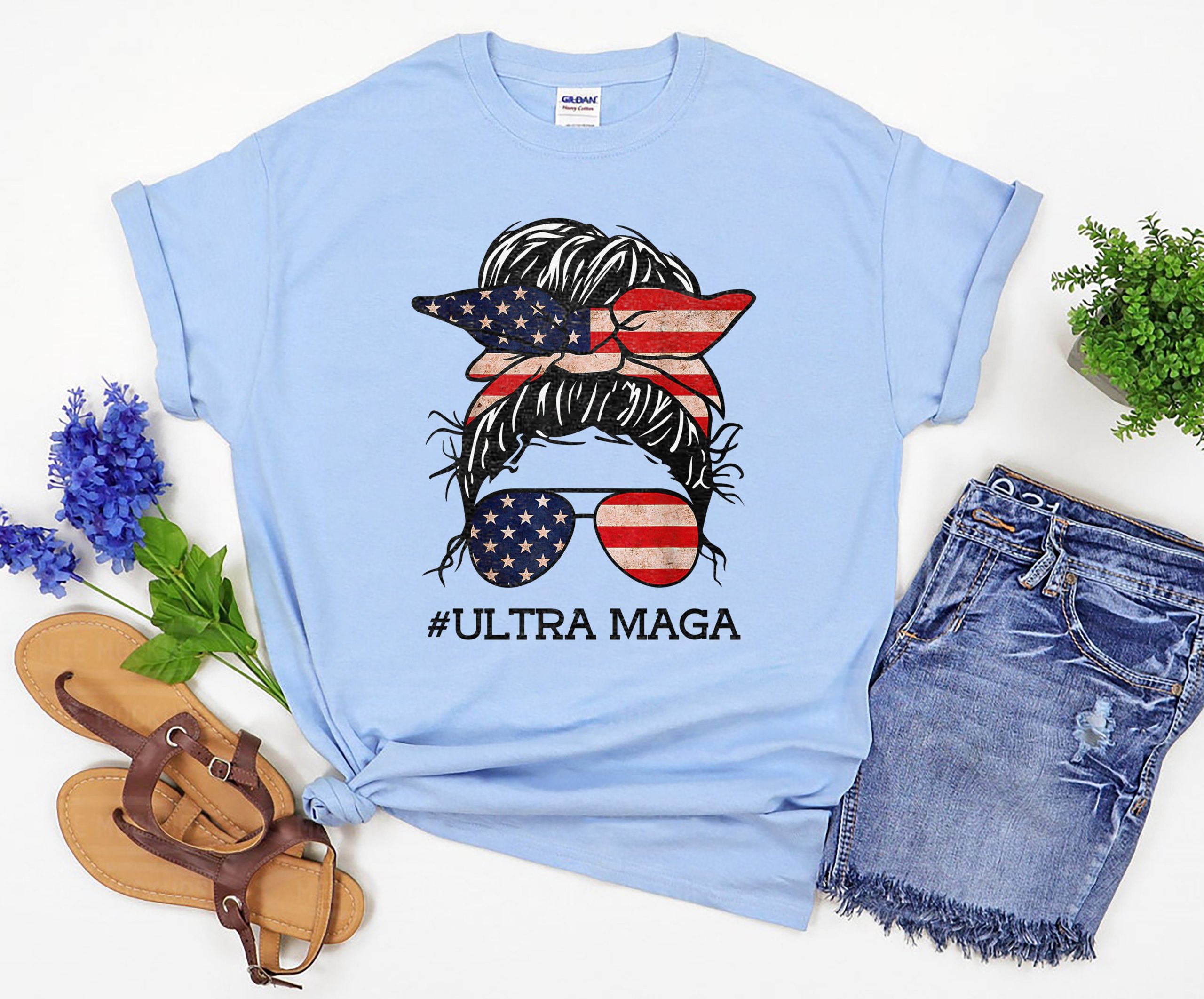 Ultra Maga King Donald Trump Girl American Flag Unisex Shirt Ultra Maga King Donald Trump Girl American Flag Unisex Shirt