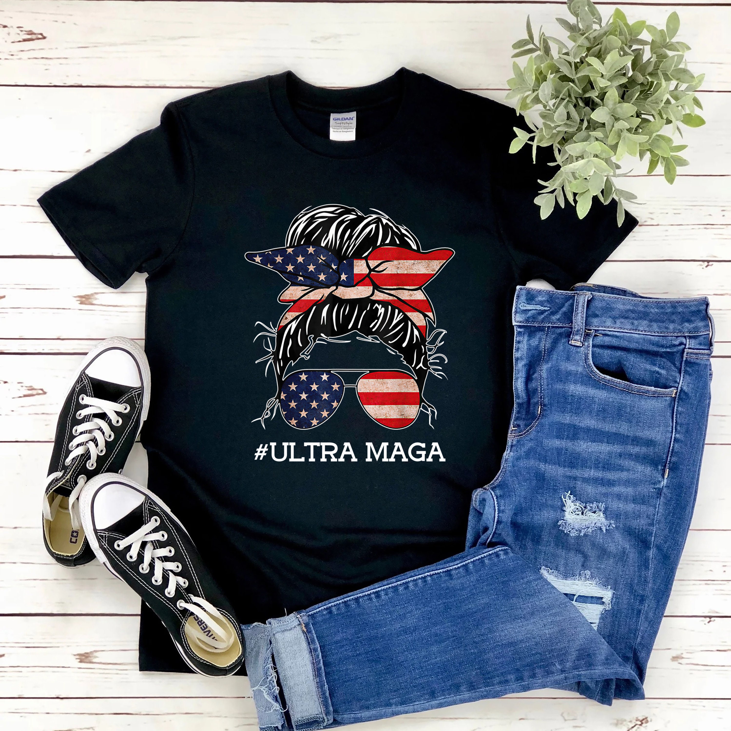 Ultra Maga King Donald Trump Girl American Flag Unisex Shirt Ultra Maga King Donald Trump Girl American Flag Unisex Shirt