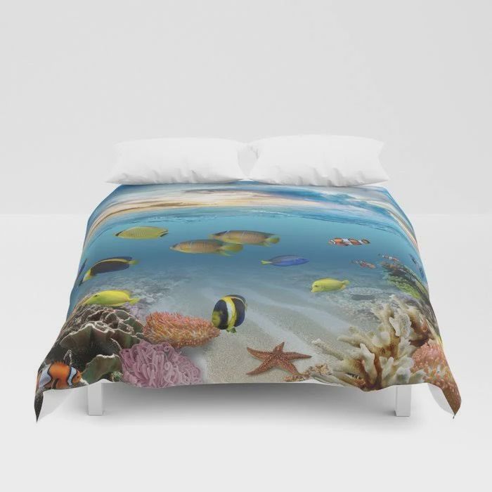 Underwater Ocean Tropical Coral Reef Cotton Bedding Sets Underwater Ocean Tropical Coral Reef Cotton Bedding Sets