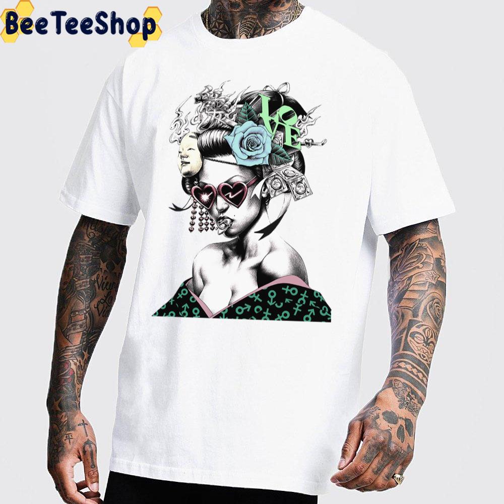 Vaporwave Geisha Cyberpunk Urban Style Unisex T-Shirt Vaporwave Geisha Cyberpunk Urban Style Unisex T-Shirt