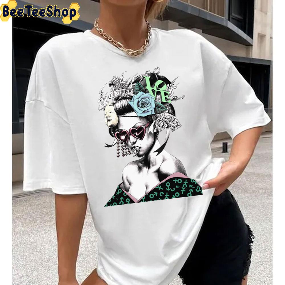 Vaporwave Geisha Cyberpunk Urban Style Unisex T-Shirt Vaporwave Geisha Cyberpunk Urban Style Unisex T-Shirt