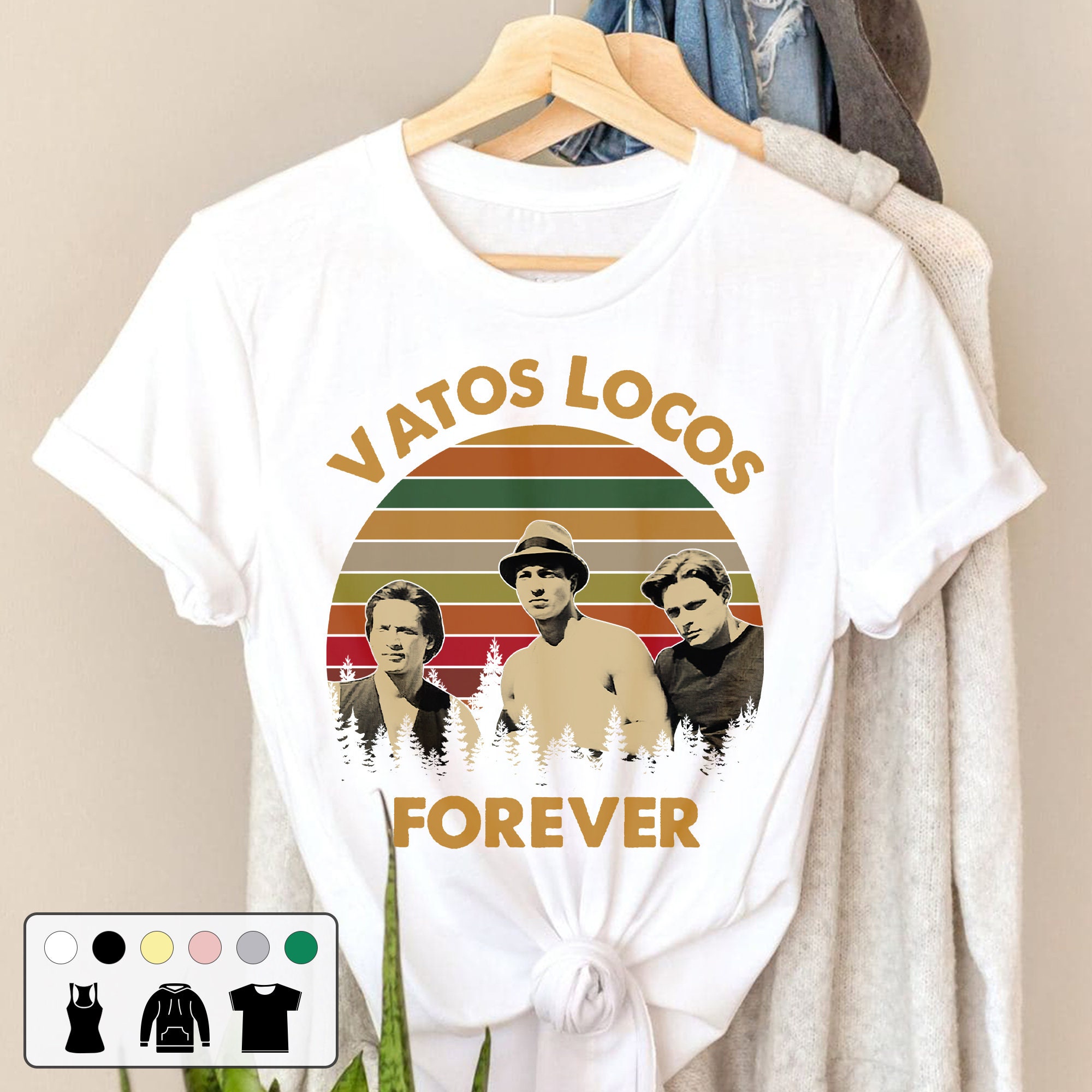 Vatos Locos Forever Chicano Brothers On The Streets Of Los Angeles Vintage Unisex T-Shirt Vatos Locos Forever Chicano Brothers On The Streets Of Los Angeles Vintage Unisex T-Shirt