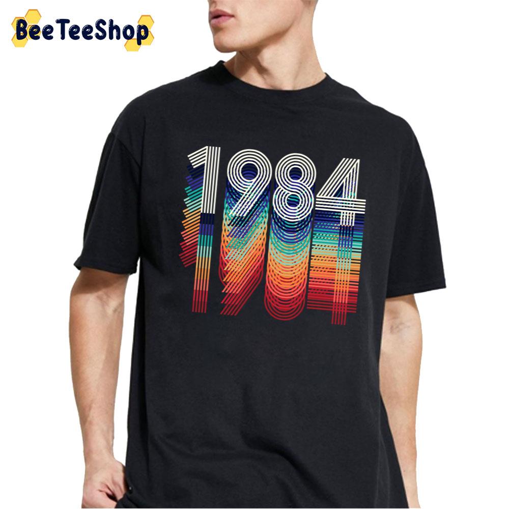 Vintage 1984 Retro Rainbow Lines Unisex T-Shirt Vintage 1984 Retro Rainbow Lines Unisex T-Shirt