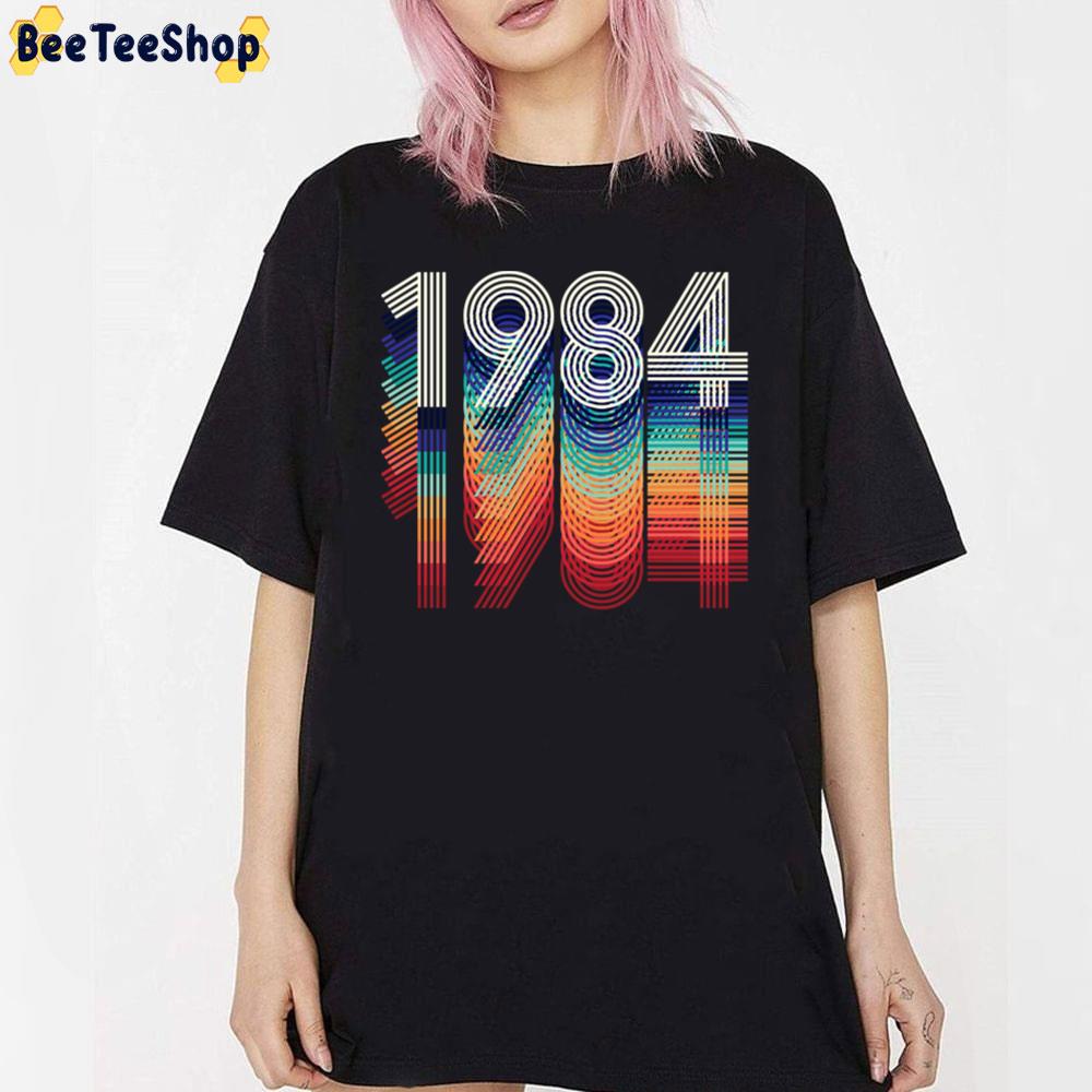 Vintage 1984 Retro Rainbow Lines Unisex T-Shirt Vintage 1984 Retro Rainbow Lines Unisex T-Shirt