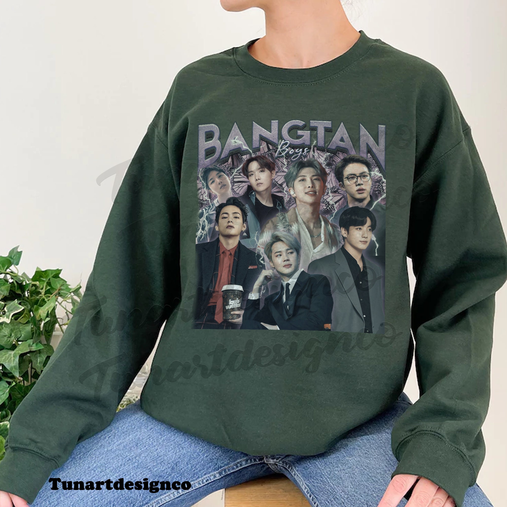 Vintage Art Bangtan Boys Bts Korean Music Pop Unisex Sweatshirt Vintage Art Bangtan Boys Bts Korean Music Pop Unisex Sweatshirt