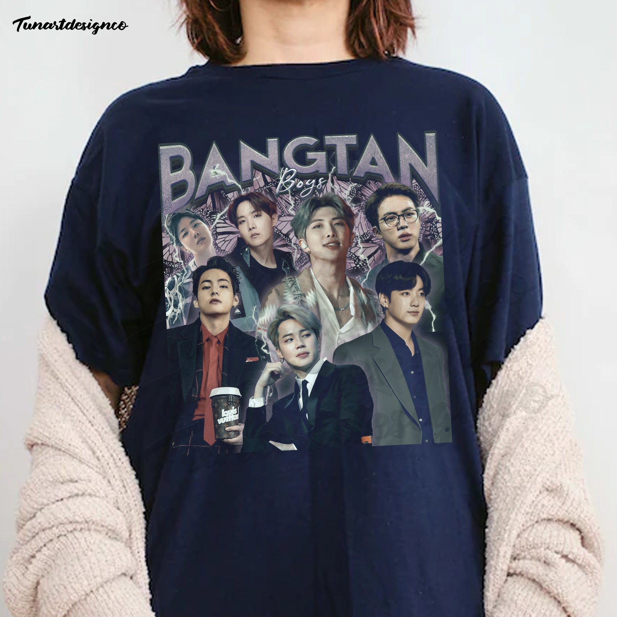 Vintage Art Bangtan Boys Bts Korean Music Pop Unisex Sweatshirt Vintage Art Bangtan Boys Bts Korean Music Pop Unisex Sweatshirt