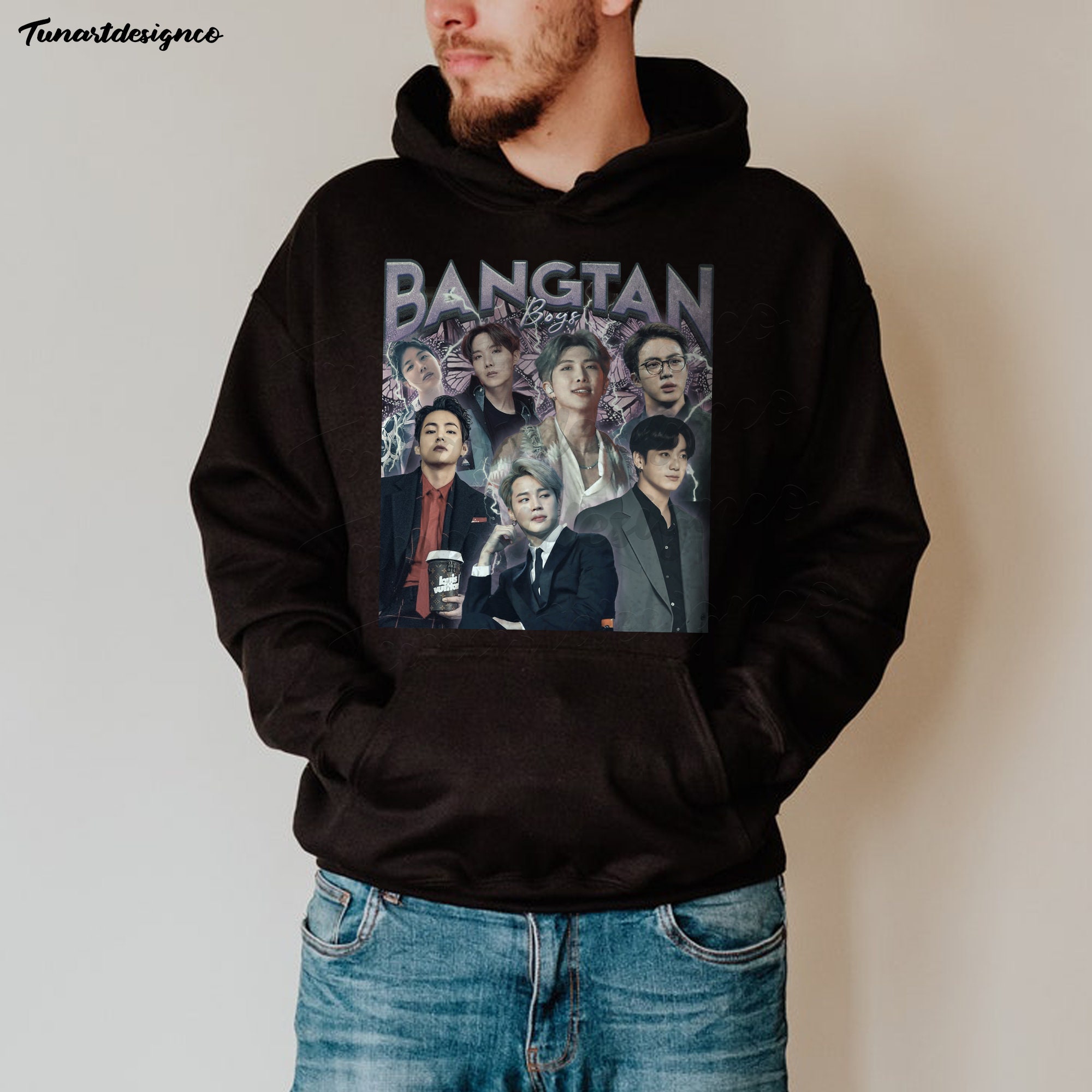 Vintage Art Bangtan Boys Bts Korean Music Pop Unisex Sweatshirt Vintage Art Bangtan Boys Bts Korean Music Pop Unisex Sweatshirt
