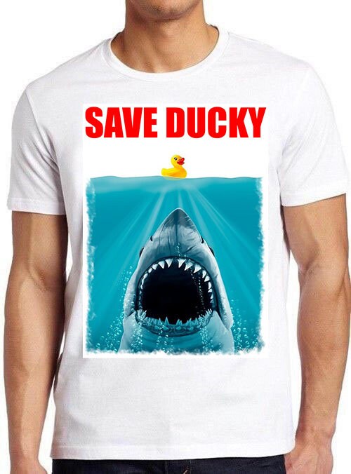 Vintage Art Save Ducky Jaws Parody Unisex T-Shirt Vintage Art Save Ducky Jaws Parody Unisex T-Shirt