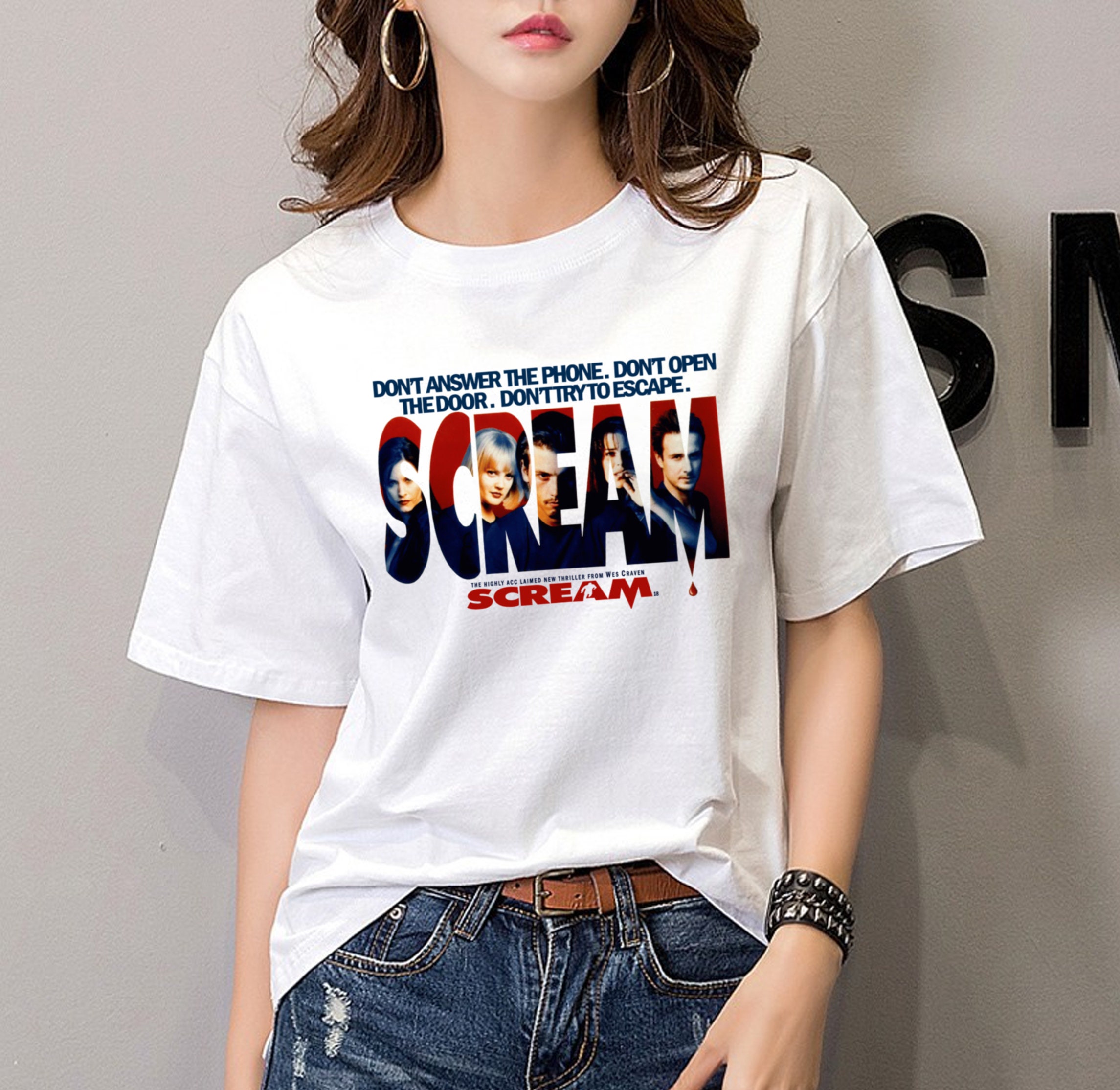 Vintage Scream Horror Movie 90s Unisex T-Shirt Vintage Scream Horror Movie 90s Unisex T-Shirt