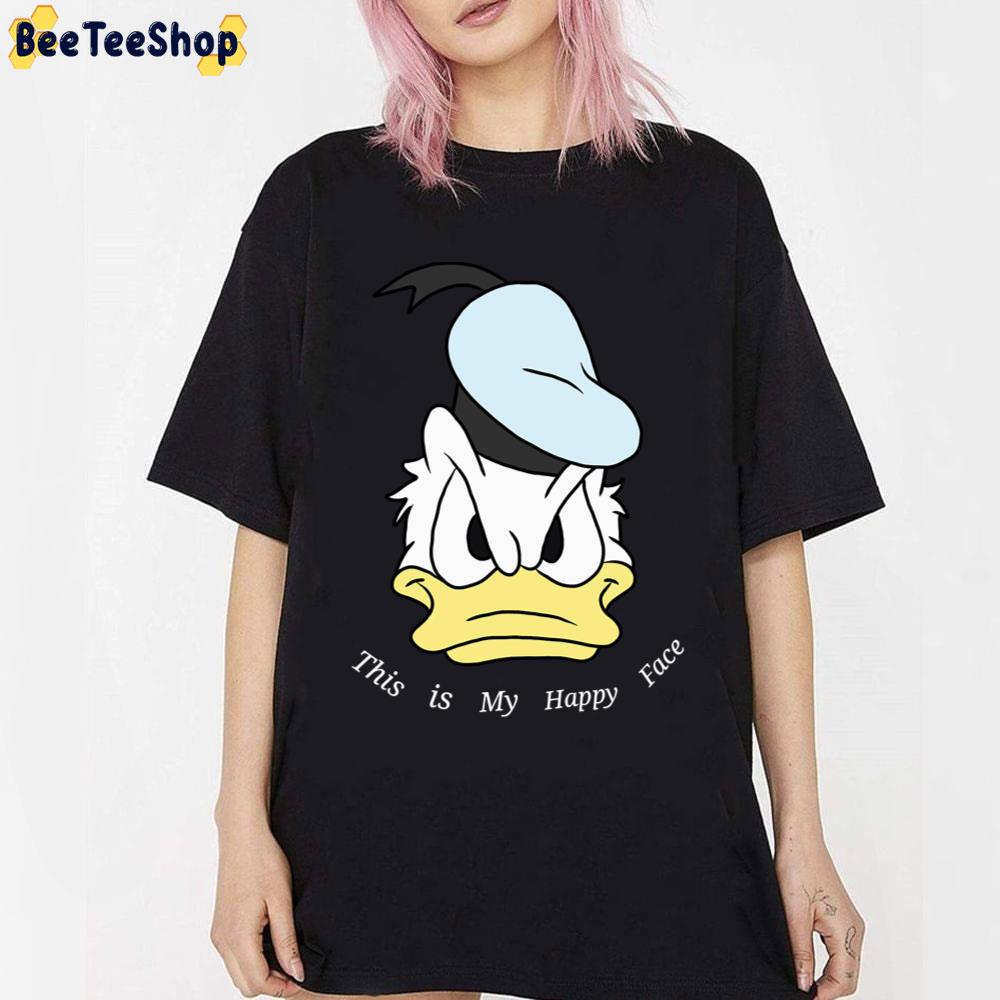 Vintage This Is My Happy Face Donald Print Unisex T-Shirt Vintage This Is My Happy Face Donald Print Unisex T-Shirt