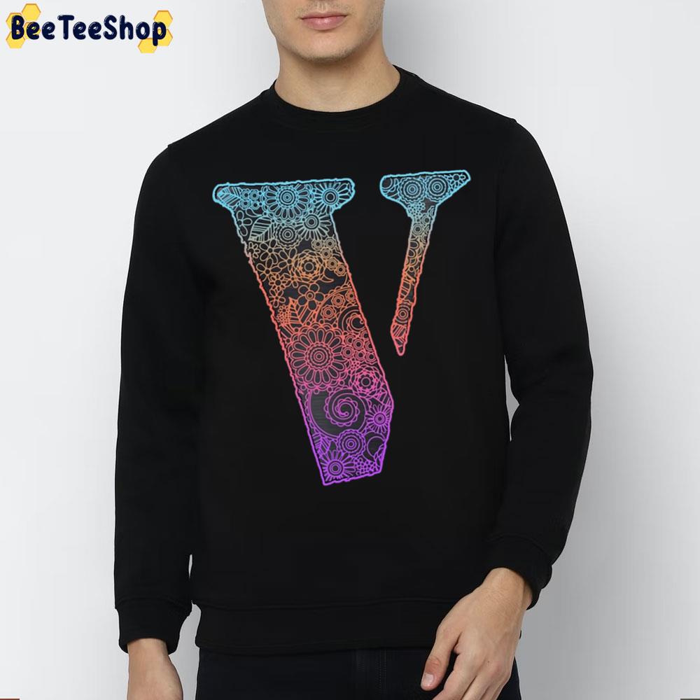 Vlone And Floral Motifs Cool Unisex T-Shirt Vlone And Floral Motifs Cool Unisex T-Shirt
