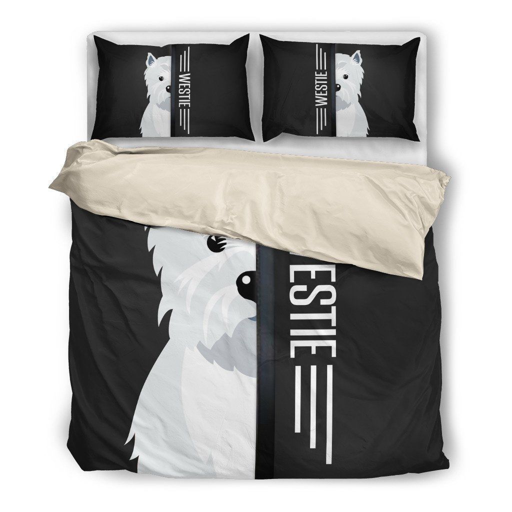 Westie Half Face Cotton Bedding Sets Westie Half Face Cotton Bedding Sets