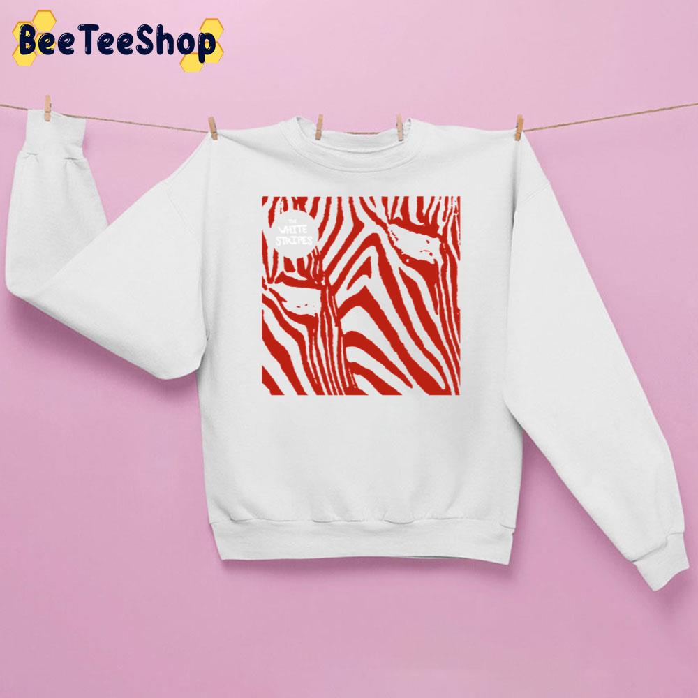 White Strip Red Pattern Art Unisex Sweatshirt White Strip Red Pattern Art Unisex Sweatshirt