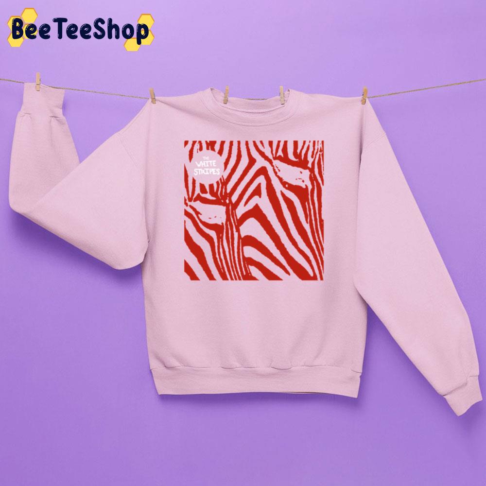 White Strip Red Pattern Art Unisex Sweatshirt White Strip Red Pattern Art Unisex Sweatshirt