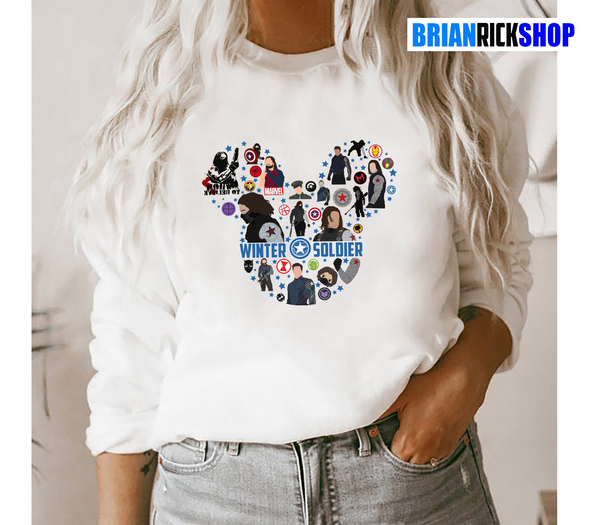 Winter Soldier Avengers Barnes Unisex Sweatshirt Winter Soldier Avengers Barnes Unisex Sweatshirt