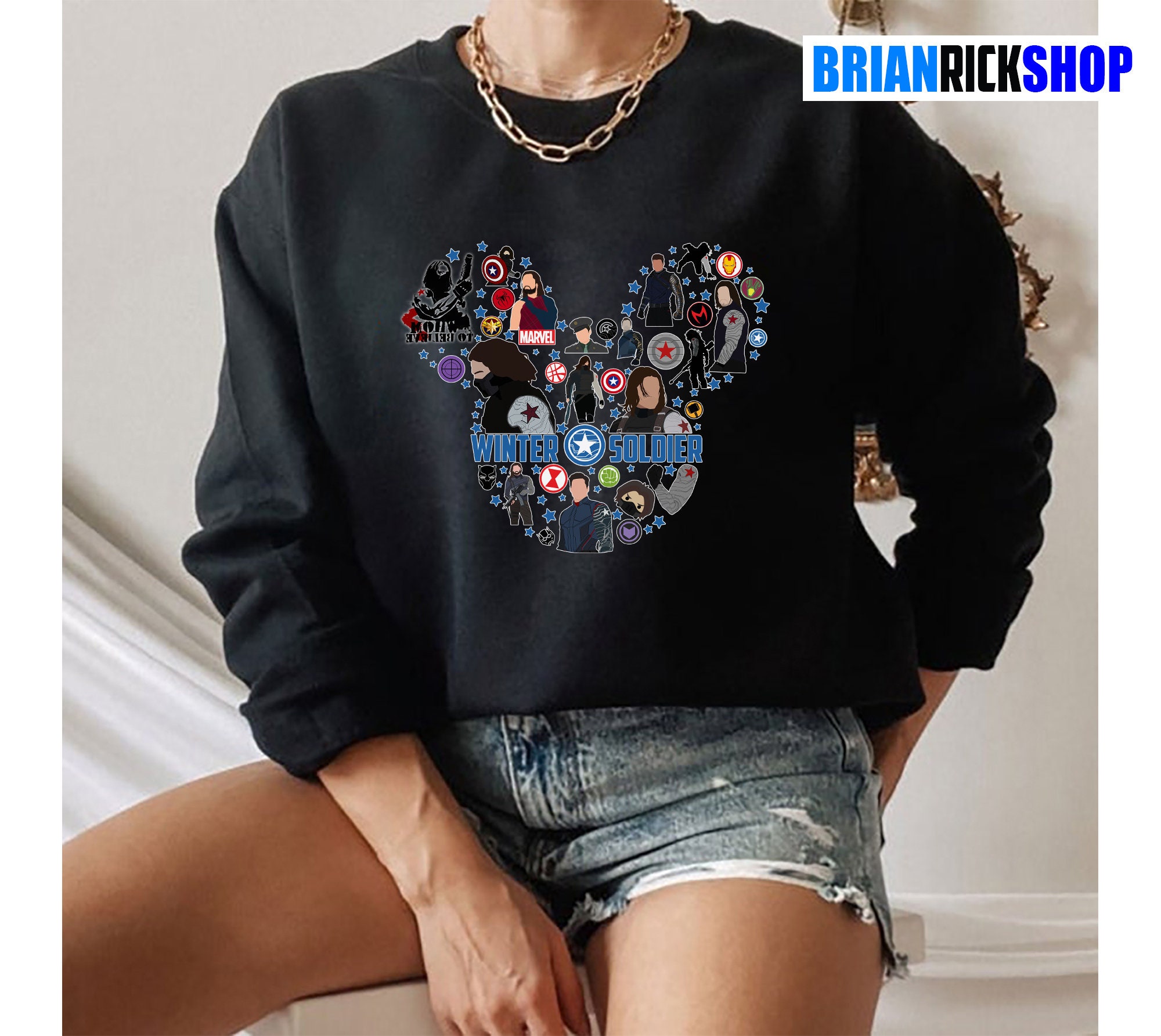 Winter Soldier Avengers Barnes Unisex Sweatshirt Winter Soldier Avengers Barnes Unisex Sweatshirt