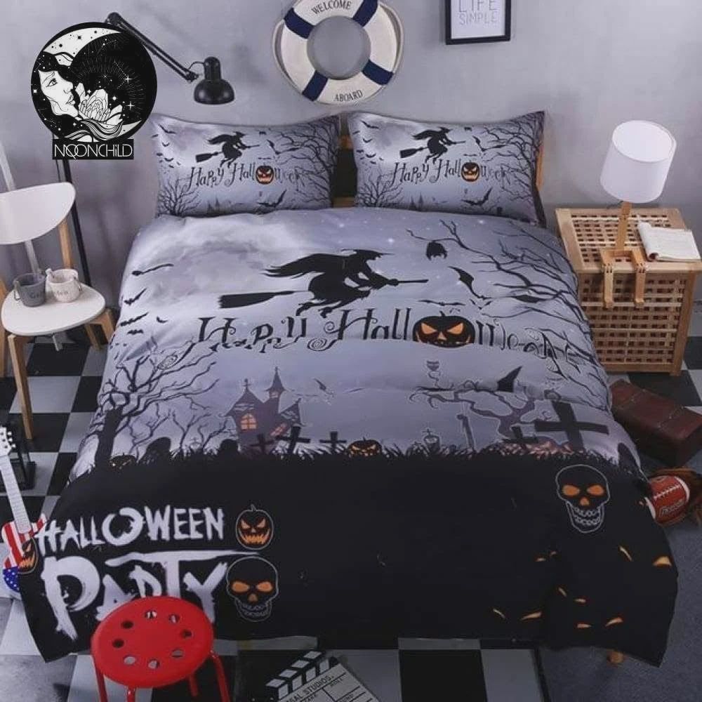 Witch Halloween Bedding Set Witch Halloween Bedding Set