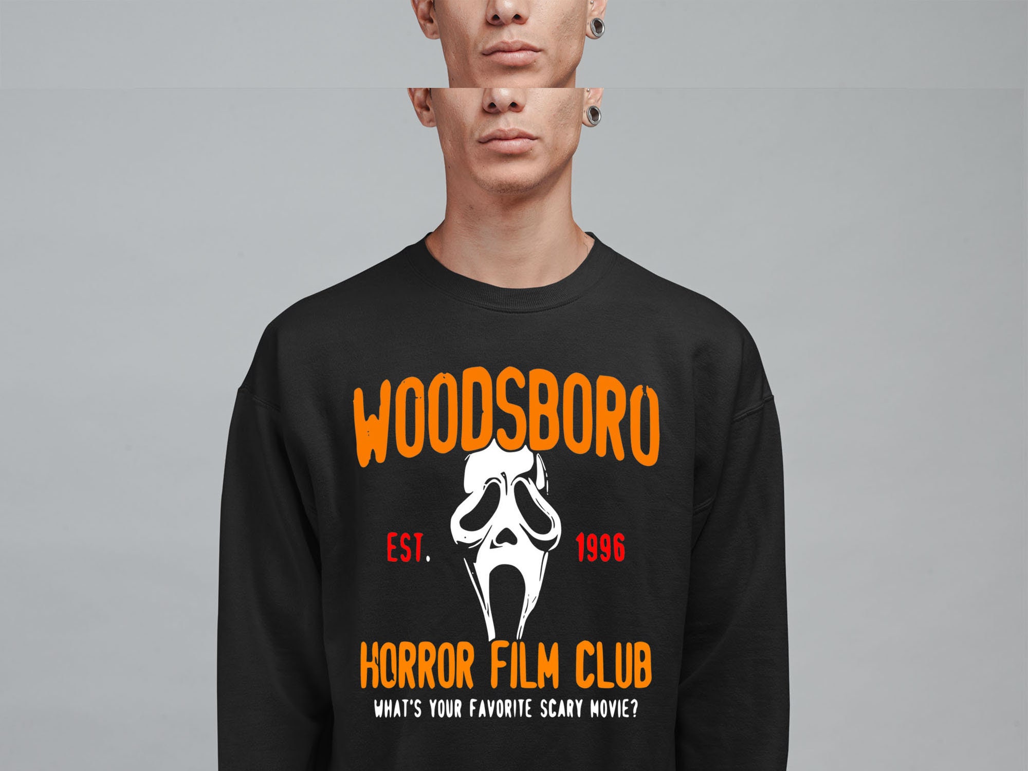 Woodsboro Let's Watch Scary Movies Scream Horror Unisex Sweatshirt Woodsboro Let's Watch Scary Movies Scream Horror Unisex Sweatshirt
