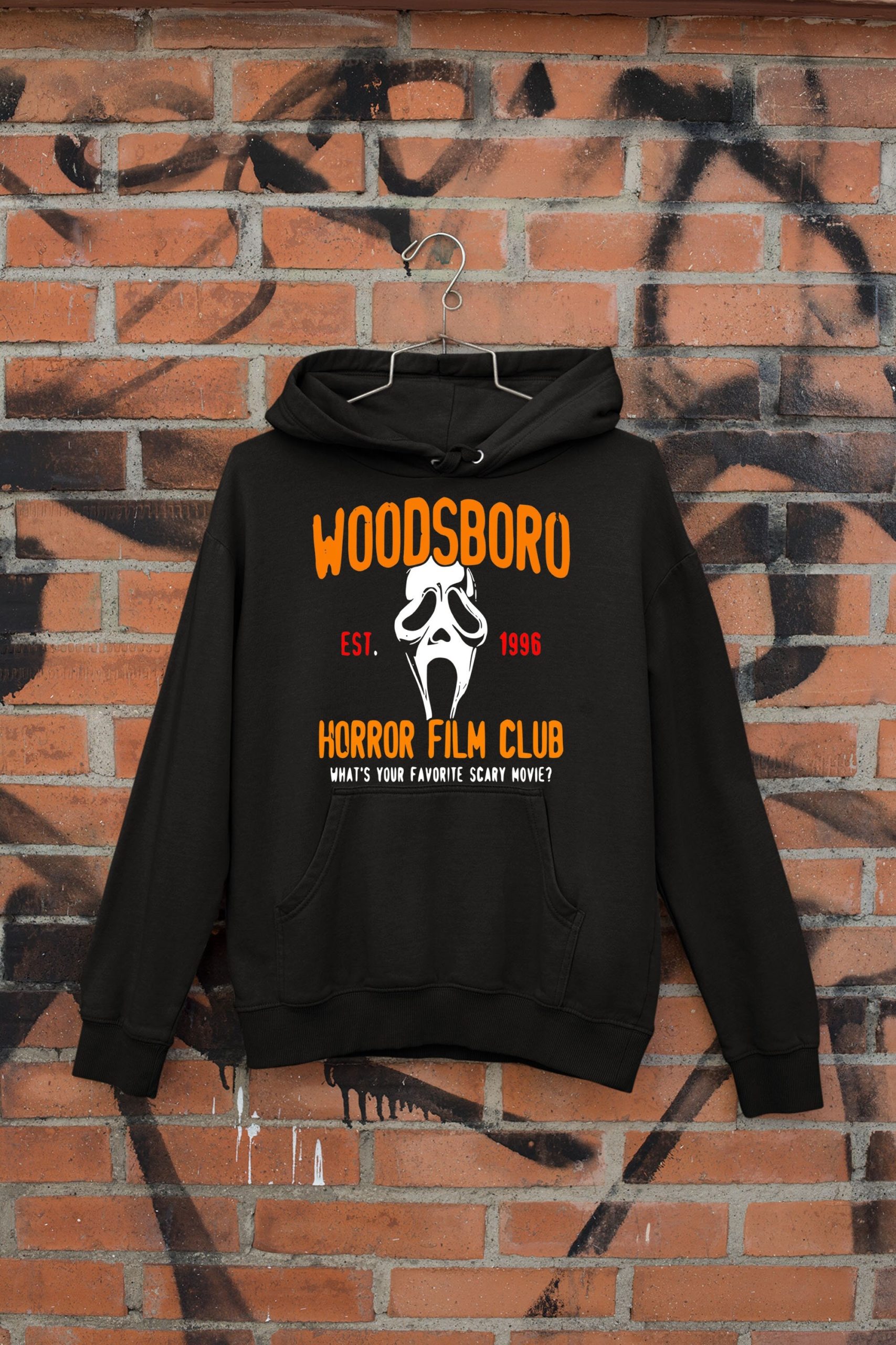 Woodsboro Let's Watch Scary Movies Scream Horror Unisex Sweatshirt Woodsboro Let's Watch Scary Movies Scream Horror Unisex Sweatshirt