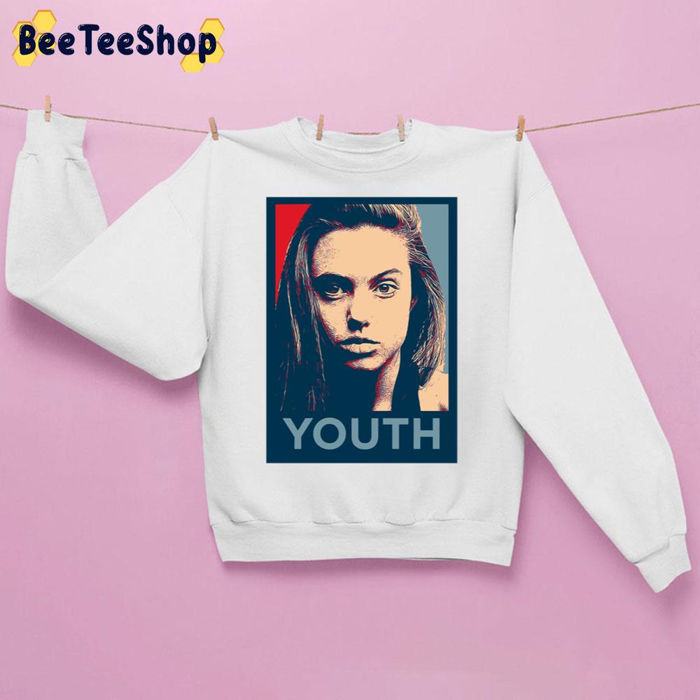 Youth Angelina Jolie Retro Art Unisex Sweatshirt Youth Angelina Jolie Retro Art Unisex Sweatshirt