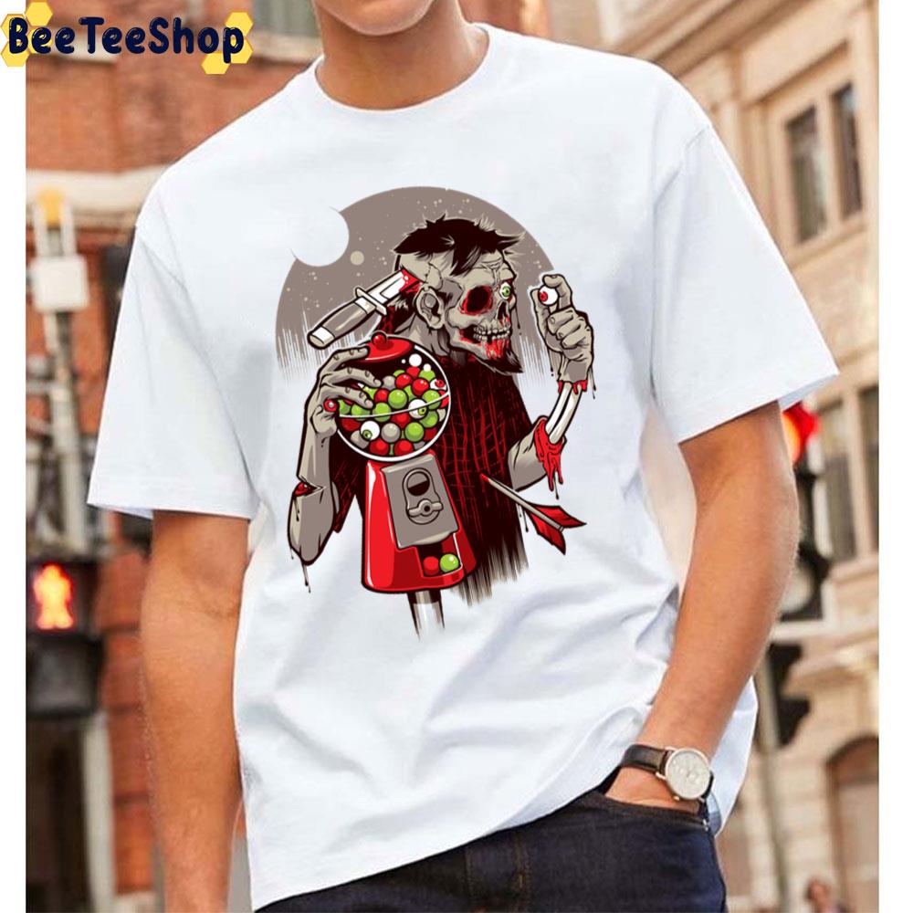 Zombie Drawing Digital Art Unisex T-Shirt Zombie Drawing Digital Art Unisex T-Shirt