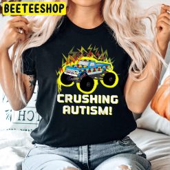 Crushing Autism Awareness Monster Truck Puzzle Unisex T-Shirt Crushing Autism Awareness Monster Truck Puzzle Unisex T-Shirt