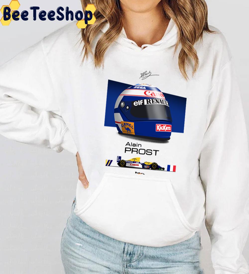 1993 Helmet And Car Alain Prost Signature Racing Unisex T-Shirt 1993 Helmet And Car Alain Prost Signature Racing Unisex T-Shirt