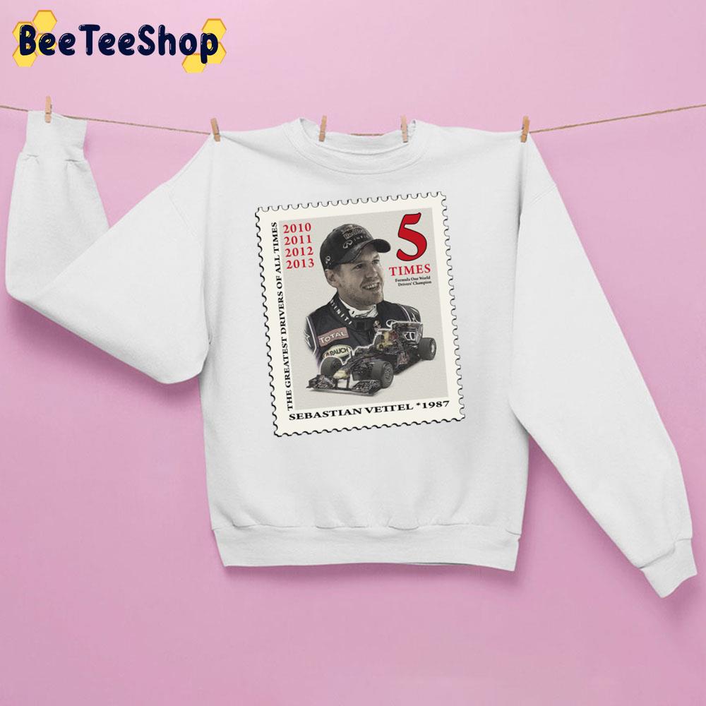 5 Times Sebastian Vettel Stamp Unisex Sweatshirt 5 Times Sebastian Vettel Stamp Unisex Sweatshirt