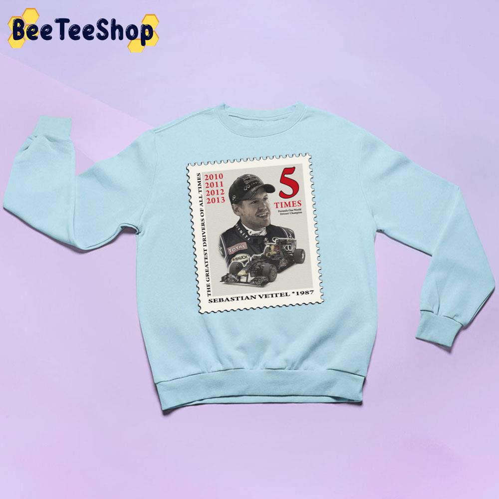 5 Times Sebastian Vettel Stamp Unisex Sweatshirt 5 Times Sebastian Vettel Stamp Unisex Sweatshirt